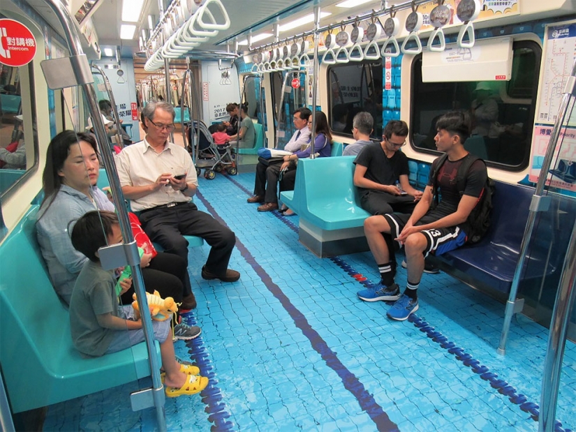 In Taipei subway cars turned into sports fields In Taipei subway cars turned into sports fields