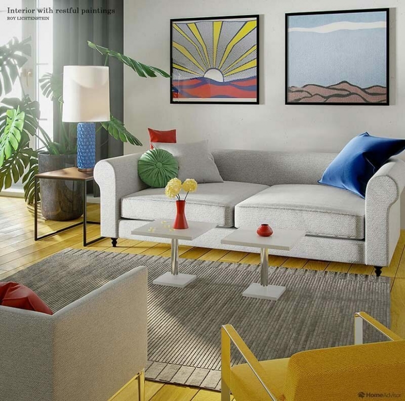 In the bedroom van Gogh: how would look the interiors with paintings by famous artists