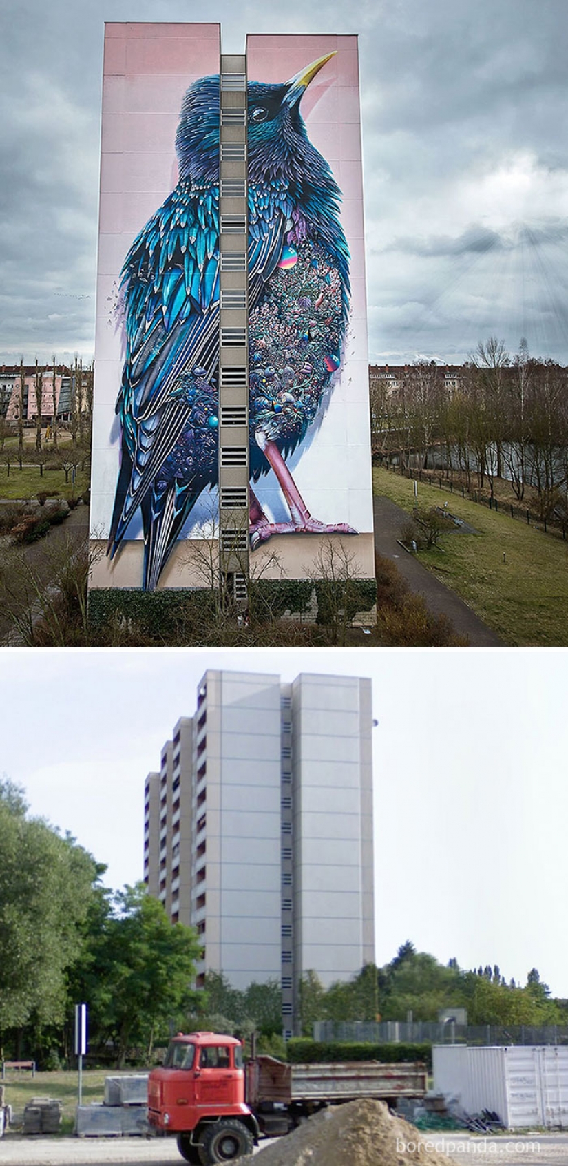 Increíble arte callejero. Antes y después de Increíble arte callejero. Antes y después de