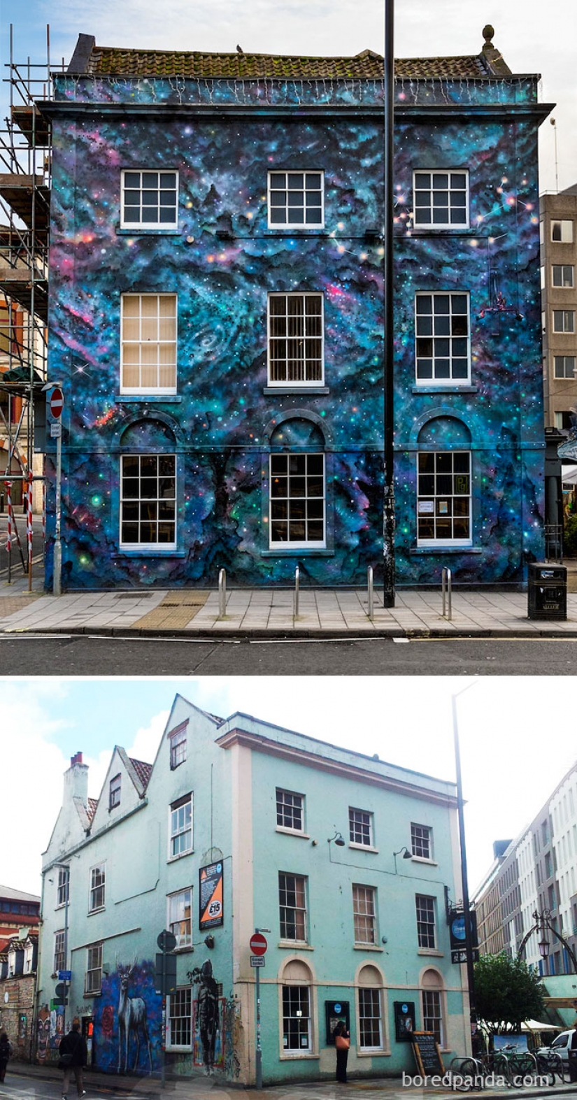Increíble arte callejero. Antes y después de Increíble arte callejero. Antes y después de