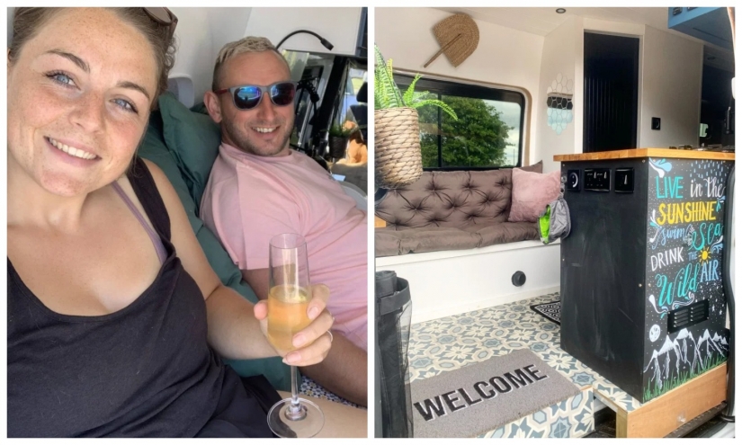 Incredible transformation: the couple from Britain turned the van into a cozy home on wheels