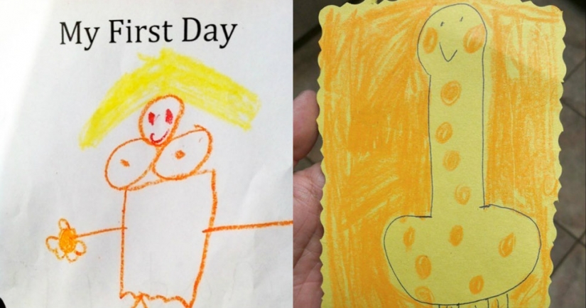 Innocent children's drawings, which look absolutely indecent Innocent children's drawings, which look absolutely indecent
