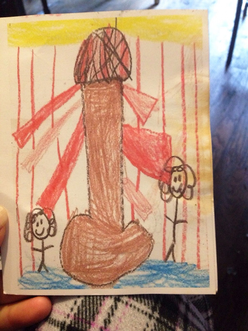 Innocent children's drawings, which look absolutely indecent Innocent children's drawings, which look absolutely indecent