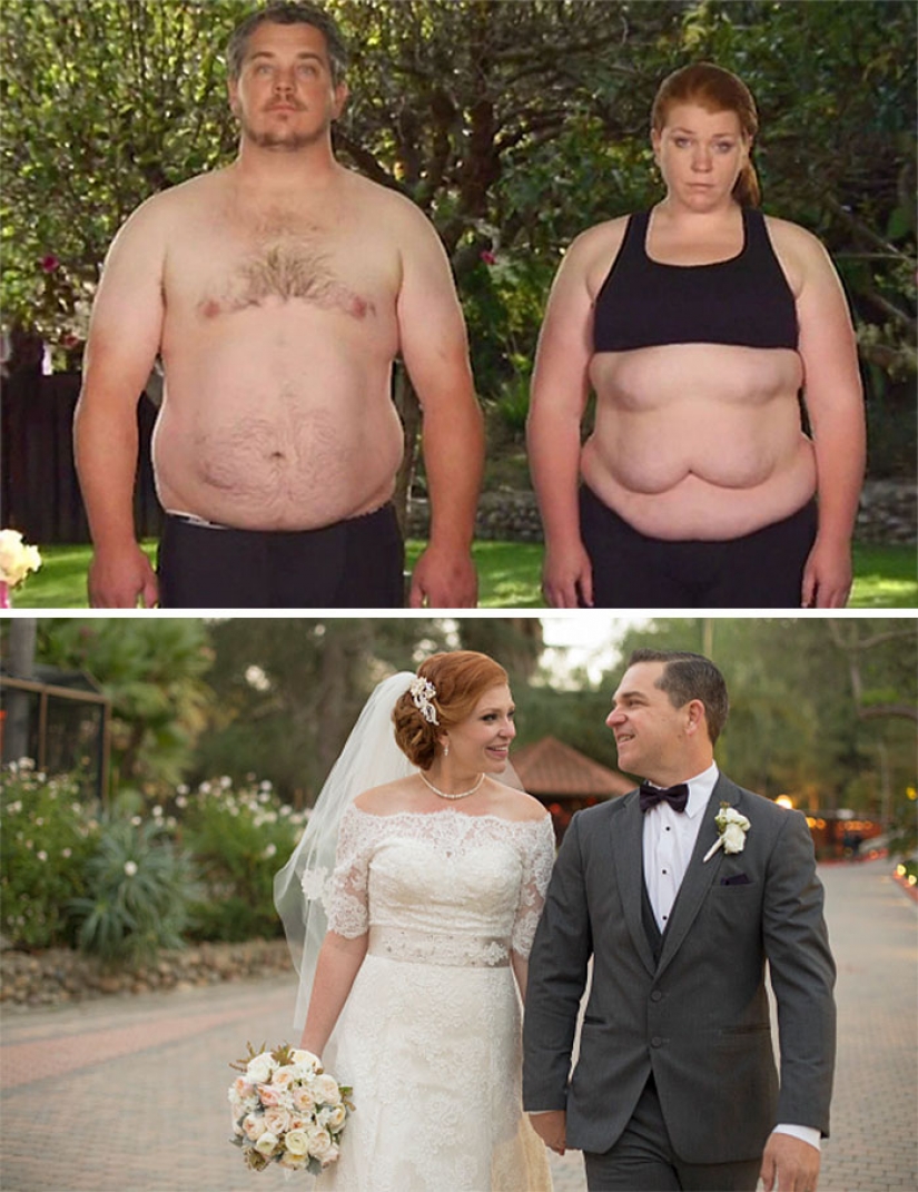 Inspiring photographs couples before and after the weight loss