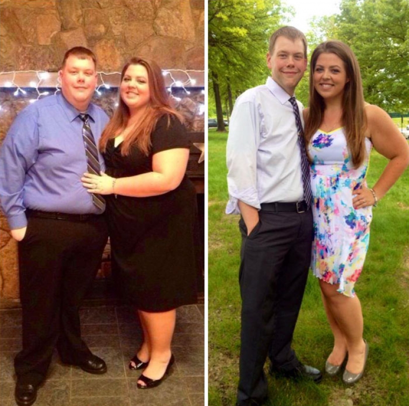 Inspiring photographs couples before and after the weight loss
