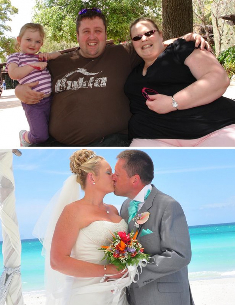 Inspiring photographs couples before and after the weight loss