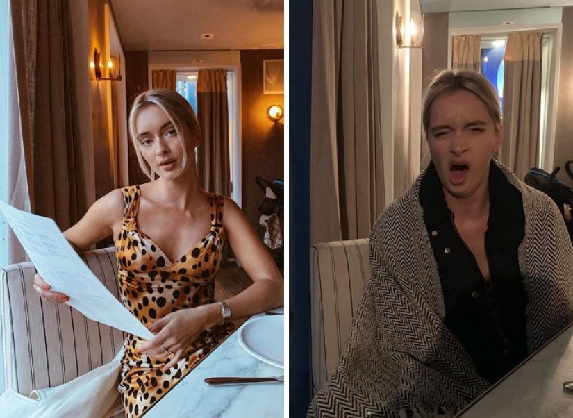 Instagram vs La modelo reveló el secreto, mostrando el ideal y el real de la foto