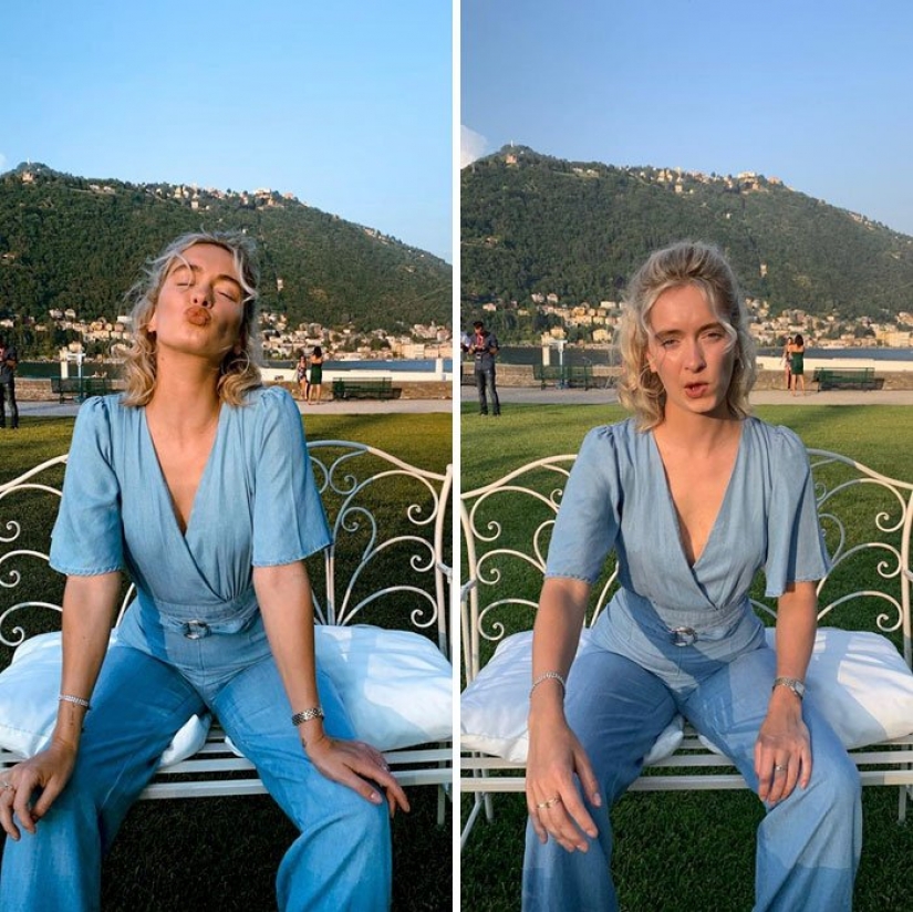 Instagram vs La modelo reveló el secreto, mostrando el ideal y el real de la foto