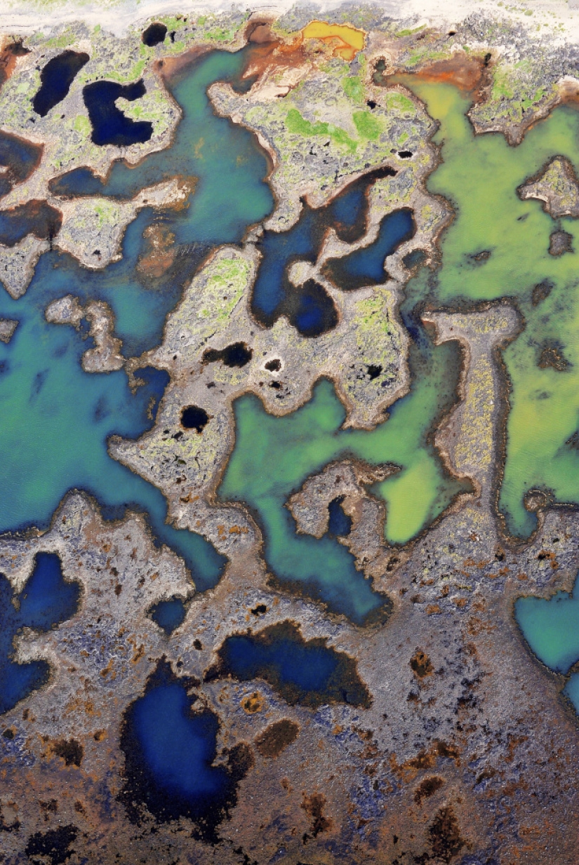 Islandia a partir de la altura de vuelo de los pájaros
