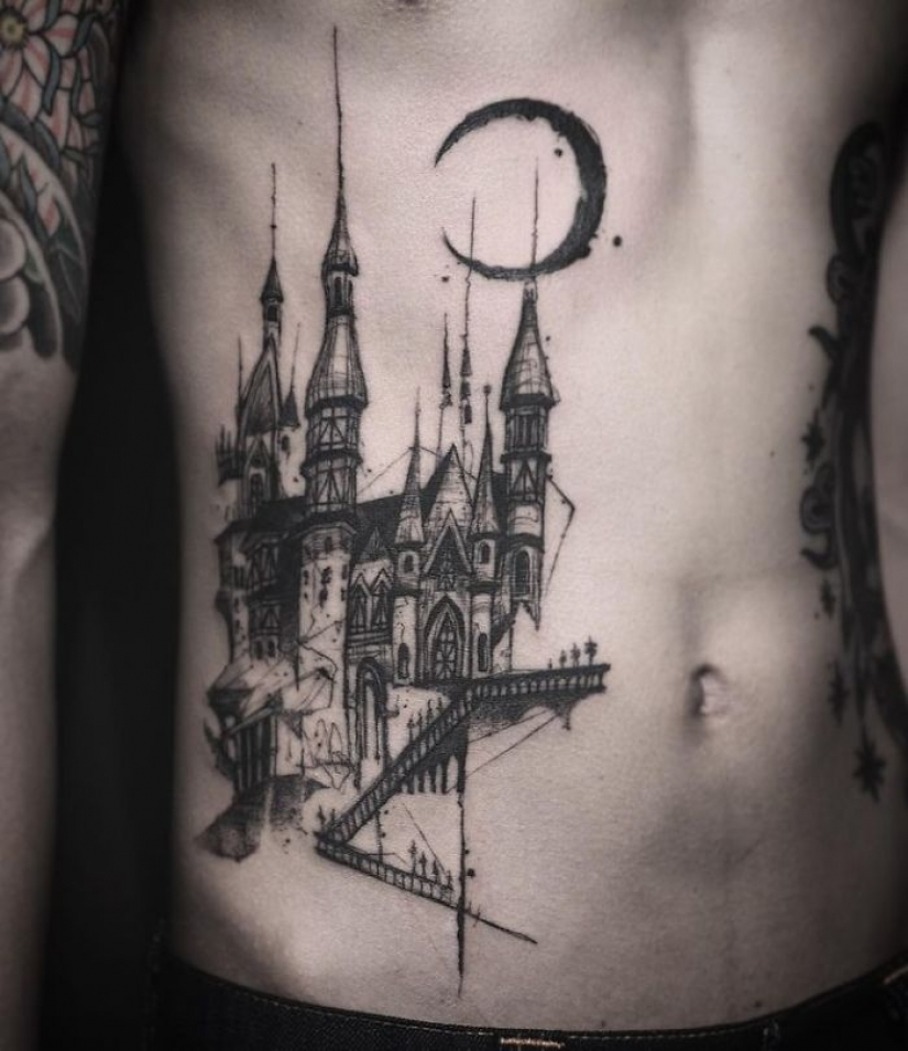 La ciudad por encima de la suela: exquisita arquitectura del tatuaje