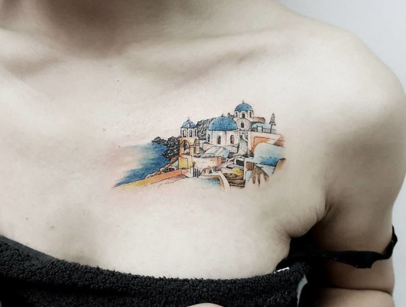 La ciudad por encima de la suela: exquisita arquitectura del tatuaje