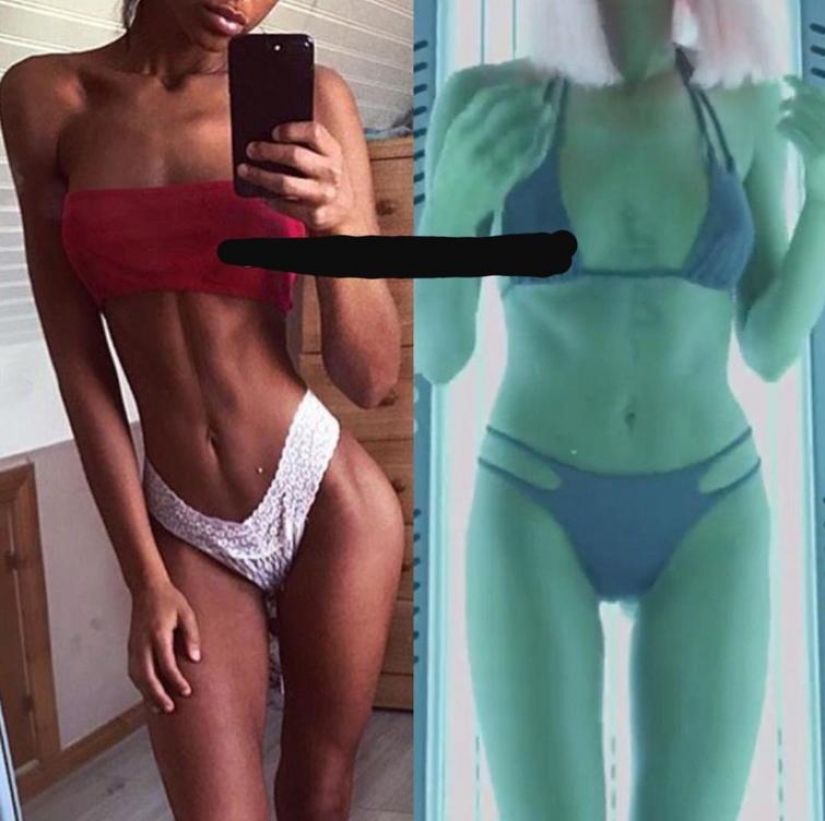 La dura verdad: 20 fotos de chicas en Internet y en la vida real