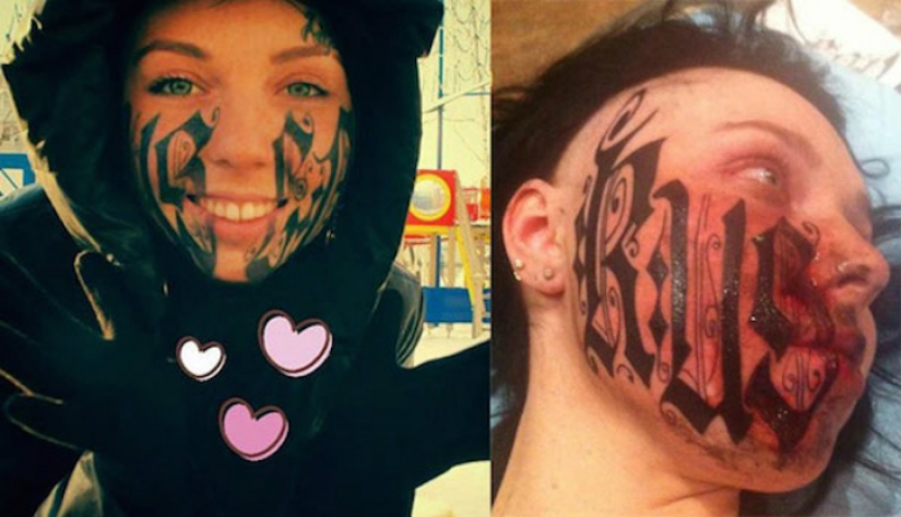 La madre no se le reconoce: el más loco tatuajes faciales