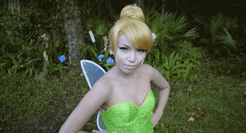 La muchacha intentó en las imágenes, de 15 de princesas de disney