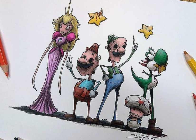 La piel de gallina: artista convierte los caracteres de la historieta en monstruos La piel de gallina: artista convierte los caracteres de la historieta en monstruos