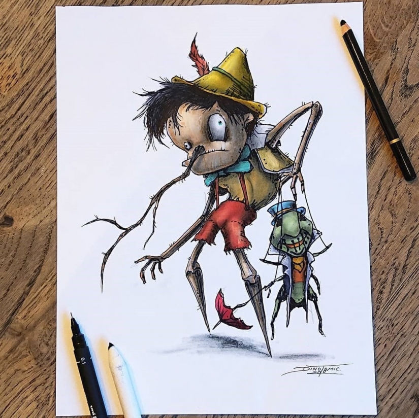 La piel de gallina: artista convierte los caracteres de la historieta en monstruos La piel de gallina: artista convierte los caracteres de la historieta en monstruos