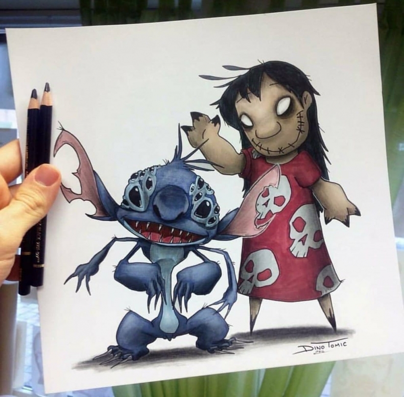 La piel de gallina: artista convierte los caracteres de la historieta en monstruos La piel de gallina: artista convierte los caracteres de la historieta en monstruos
