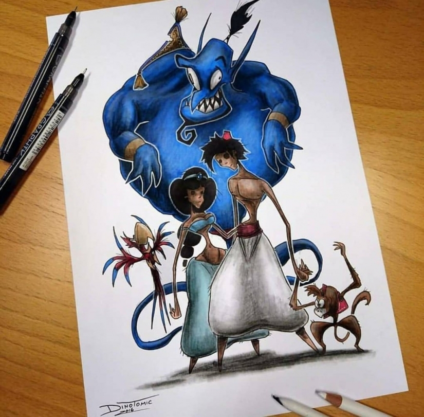 La piel de gallina: artista convierte los caracteres de la historieta en monstruos La piel de gallina: artista convierte los caracteres de la historieta en monstruos