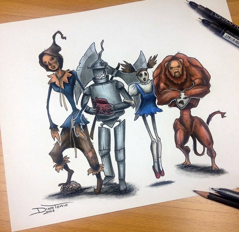 La piel de gallina: artista convierte los caracteres de la historieta en monstruos La piel de gallina: artista convierte los caracteres de la historieta en monstruos