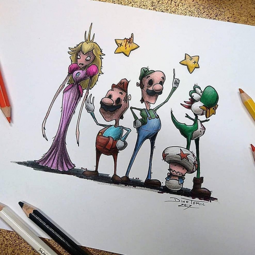 La piel de gallina: artista convierte los caracteres de la historieta en monstruos La piel de gallina: artista convierte los caracteres de la historieta en monstruos