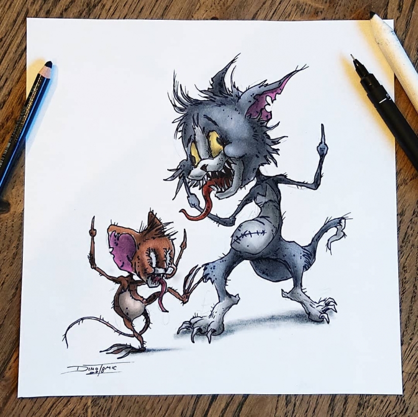 La piel de gallina: artista convierte los caracteres de la historieta en monstruos La piel de gallina: artista convierte los caracteres de la historieta en monstruos