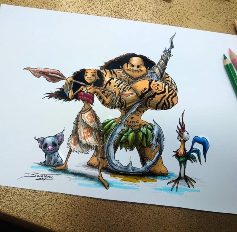 La piel de gallina: artista convierte los caracteres de la historieta en monstruos La piel de gallina: artista convierte los caracteres de la historieta en monstruos