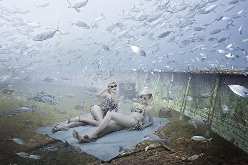 La vida en el barco hundido subacuática y buceo Andreas Franke