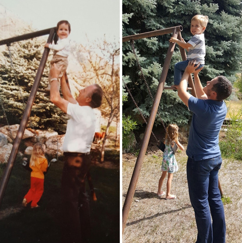 Launch the time machine: 25 photos of grandparents, who recreated their grandchildren Launch the time machine: 25 photos of grandparents, who recreated their grandchildren
