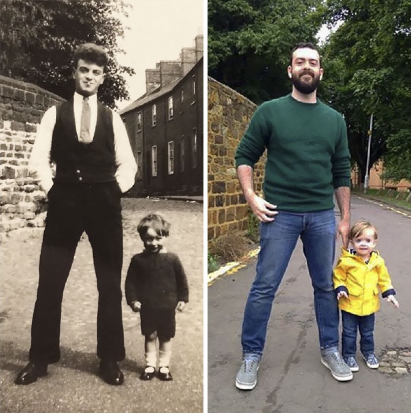 Launch the time machine: 25 photos of grandparents, who recreated their grandchildren Launch the time machine: 25 photos of grandparents, who recreated their grandchildren