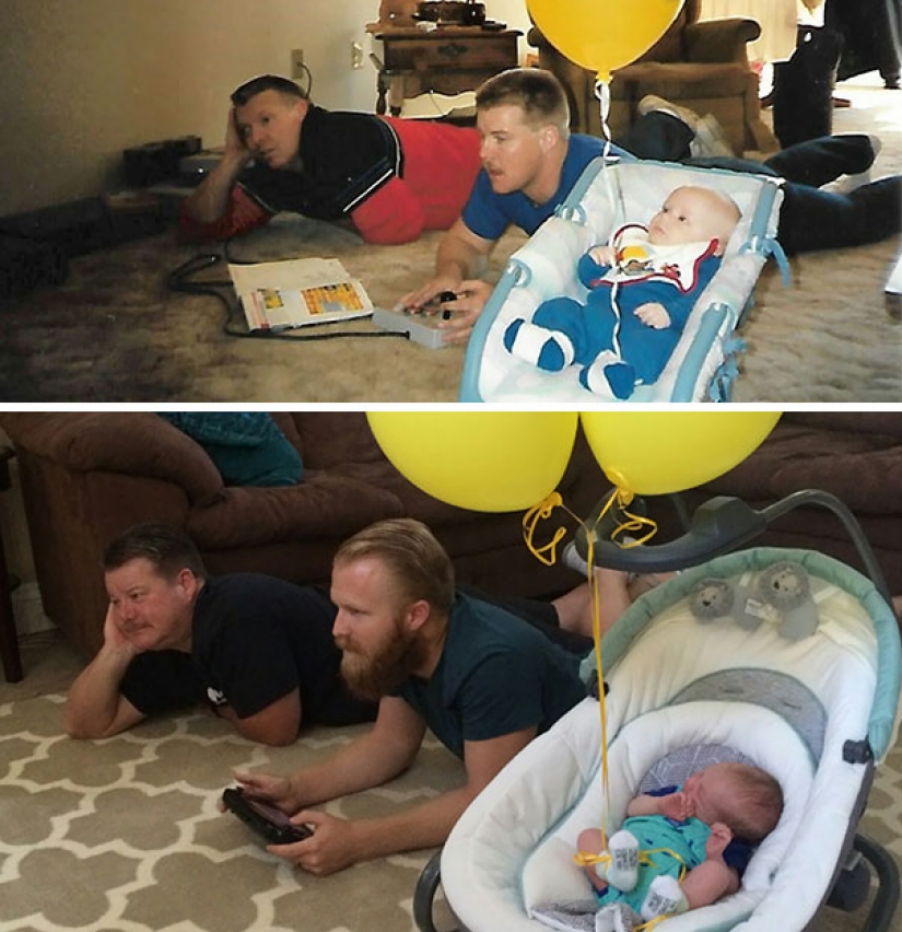 Launch the time machine: 25 photos of grandparents, who recreated their grandchildren Launch the time machine: 25 photos of grandparents, who recreated their grandchildren