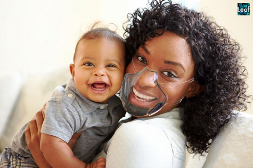 LEAF, the first innovative transparent mask that protects without hiding the face LEAF, the first innovative transparent mask that protects without hiding the face