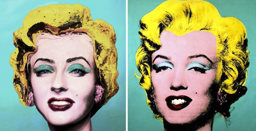 Óleo sobre lienzo: un modelo, el increíble maquillaje y sin photoshop