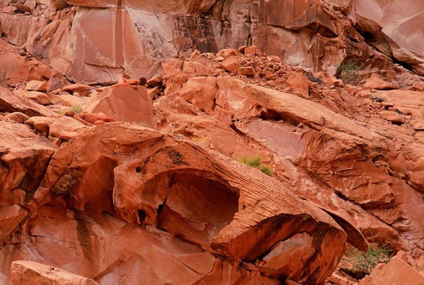 Look for the woman: naked models blend in with the scenery