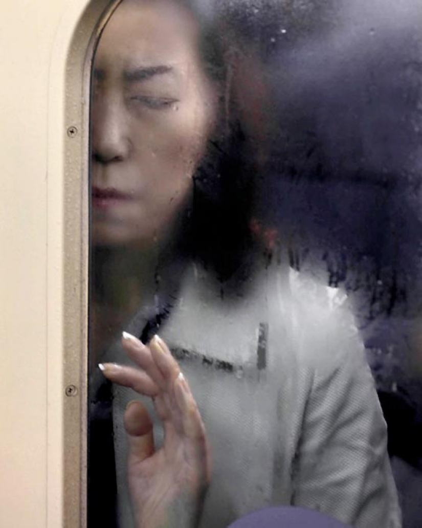 Looks like the usual crush in the Tokyo subway Looks like the usual crush in the Tokyo subway