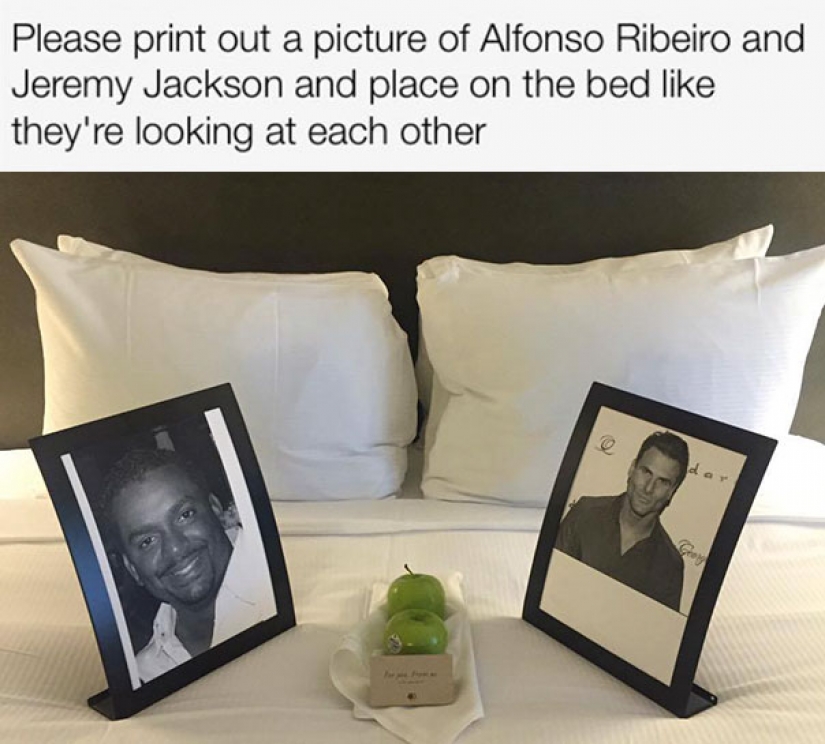 Los turistas trolls fueron enviados a los hoteles de las extrañas peticiones... y lo hicieron!