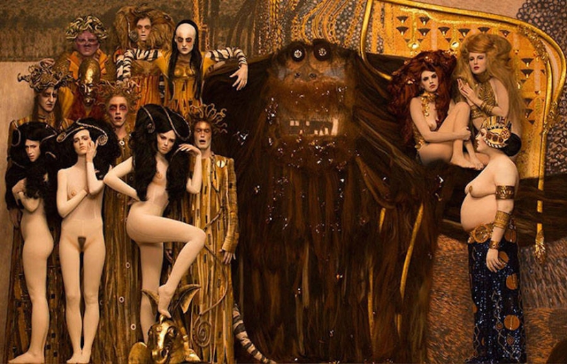 Modelo Real ha recreado famosas pinturas de Gustav Klimt