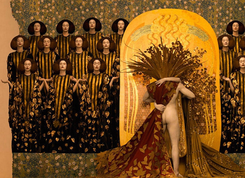 Modelo Real ha recreado famosas pinturas de Gustav Klimt