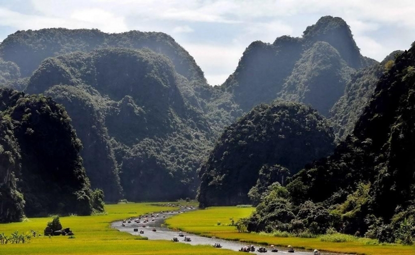 Mountains and rice fields of Tam COC