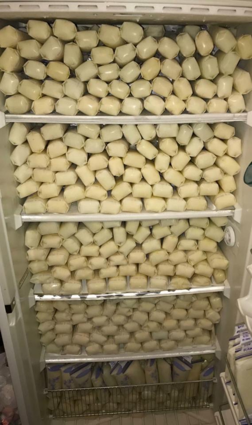 Mujer con síndrome de giperestezii donado 2.5 toneladas de leche materna