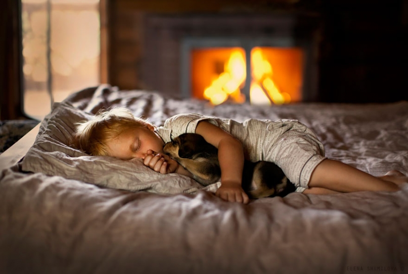 Mujer rusa crea impresionantes fotografías de sus hijos con los animales en el pueblo Mujer rusa crea impresionantes fotografías de sus hijos con los animales en el pueblo
