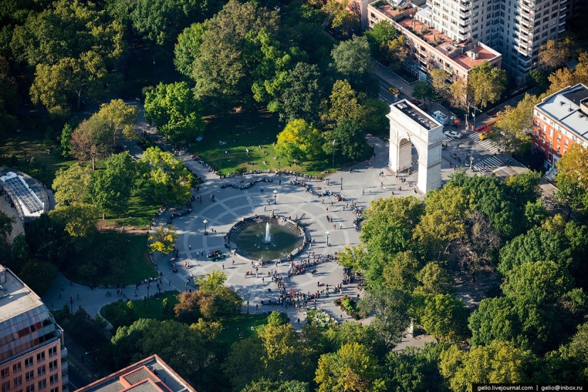 New York from the height of bird flight