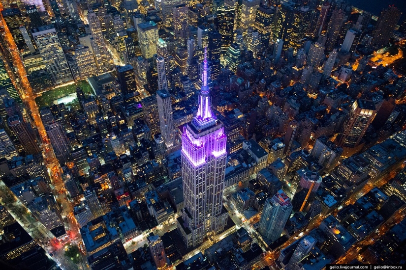 New York from the height of bird flight