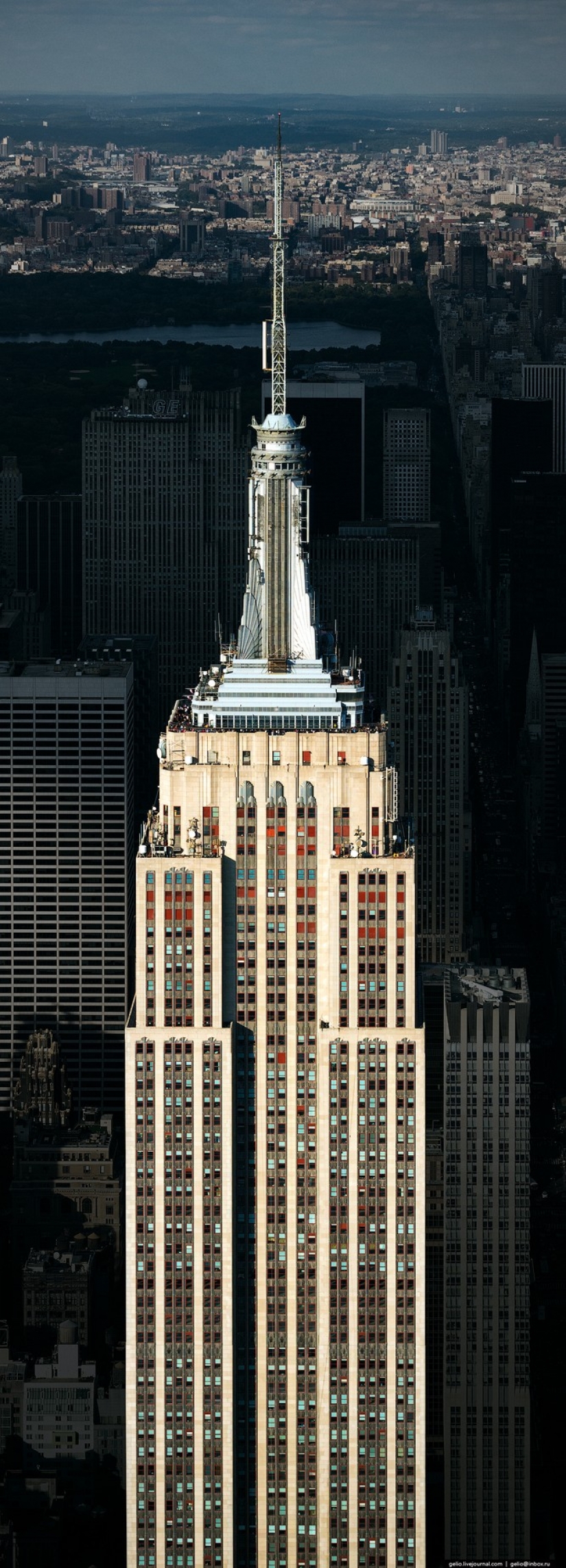 New York from the height of bird flight