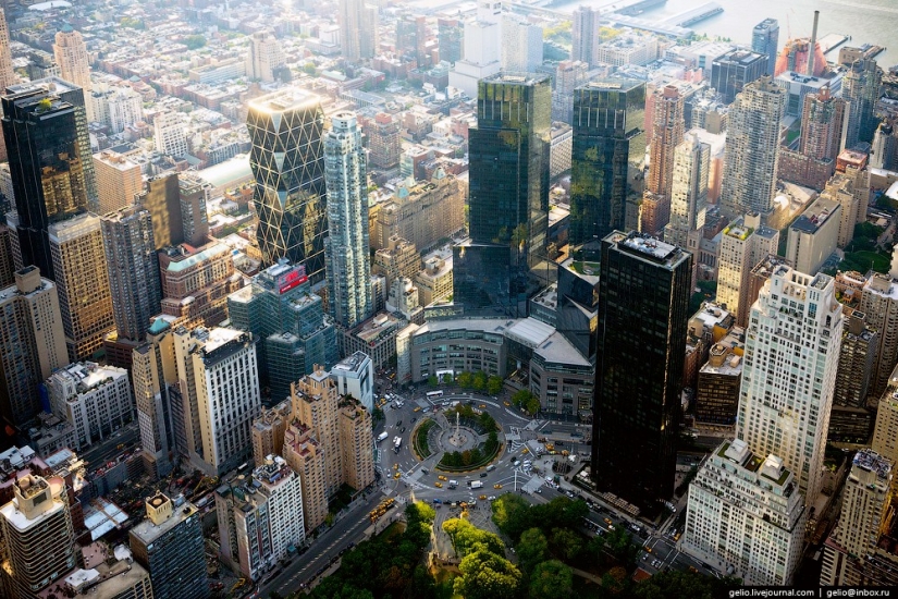 New York from the height of bird flight