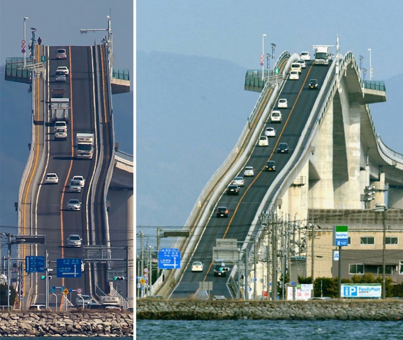 No es una montaña rusa, y el loco puente en Japón! No es una montaña rusa, y el loco puente en Japón!