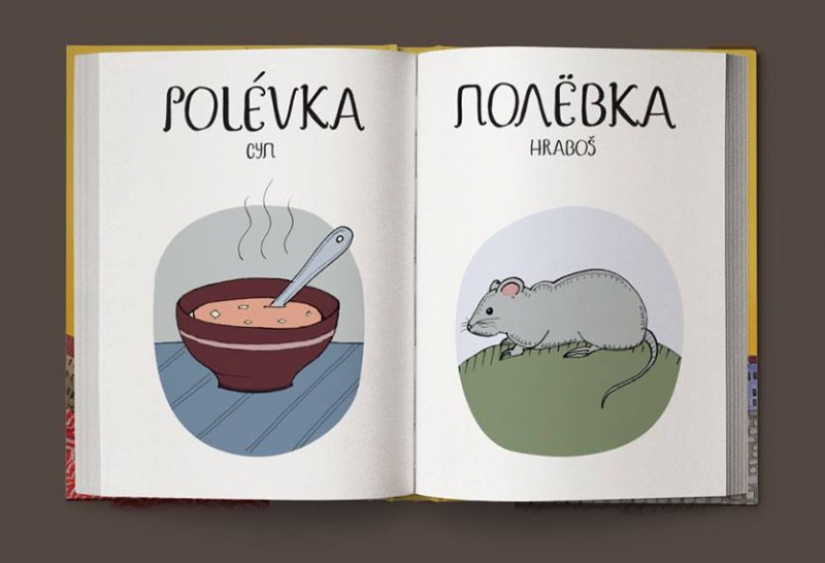 Not "bullshit", and "game room": merry Czech-Russian dictionary in pictures