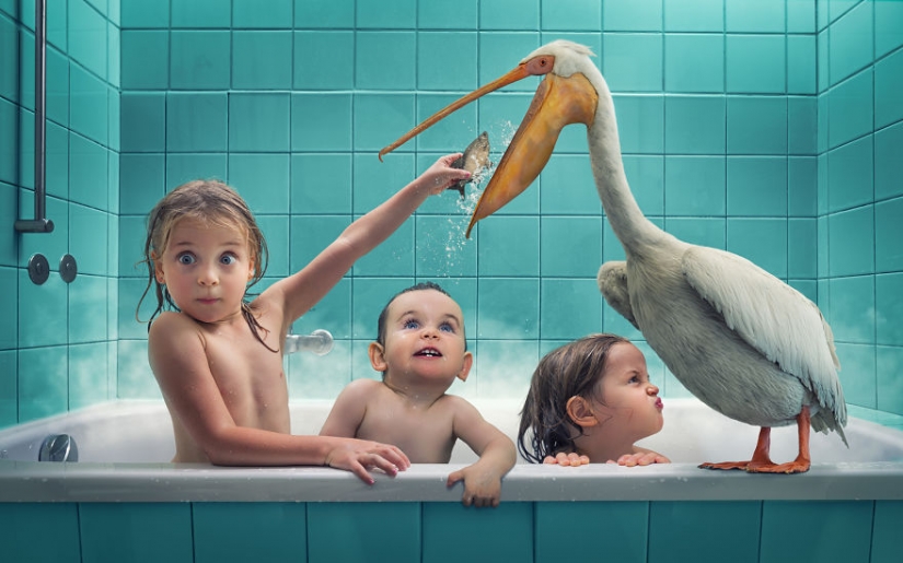 Papá creativo crea fantásticas manipulaciones fotográficas con sus hijos Papá creativo crea fantásticas manipulaciones fotográficas con sus hijos