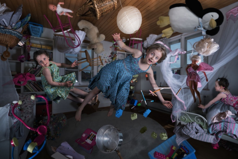 Papá creativo crea fantásticas manipulaciones fotográficas con sus hijos Papá creativo crea fantásticas manipulaciones fotográficas con sus hijos