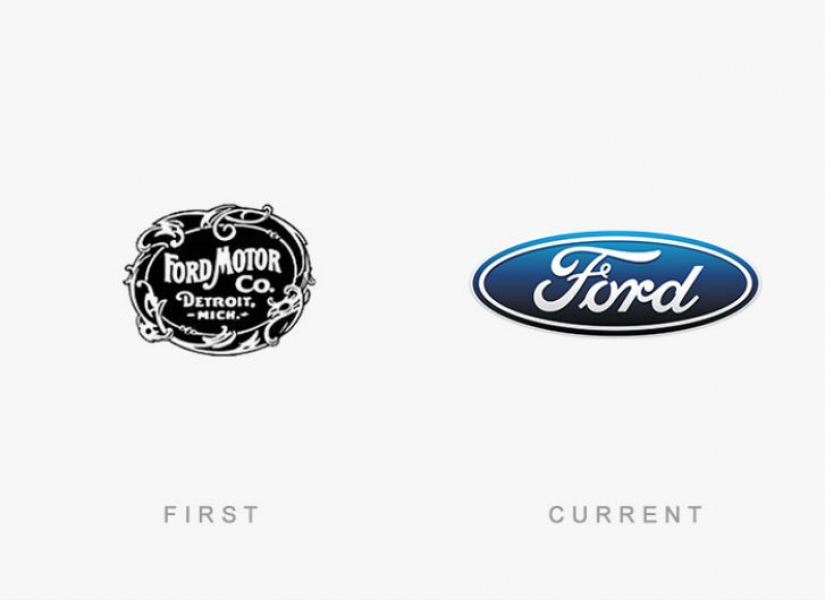 Parecía que el primer logos de marcas famosas