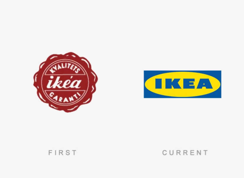 Parecía que el primer logos de marcas famosas